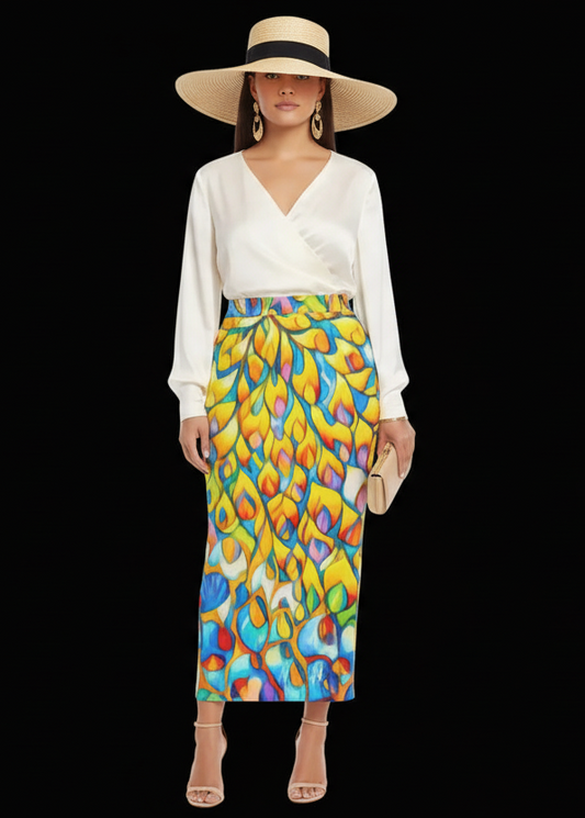 “Prism”  Women's Side Slit Skirt