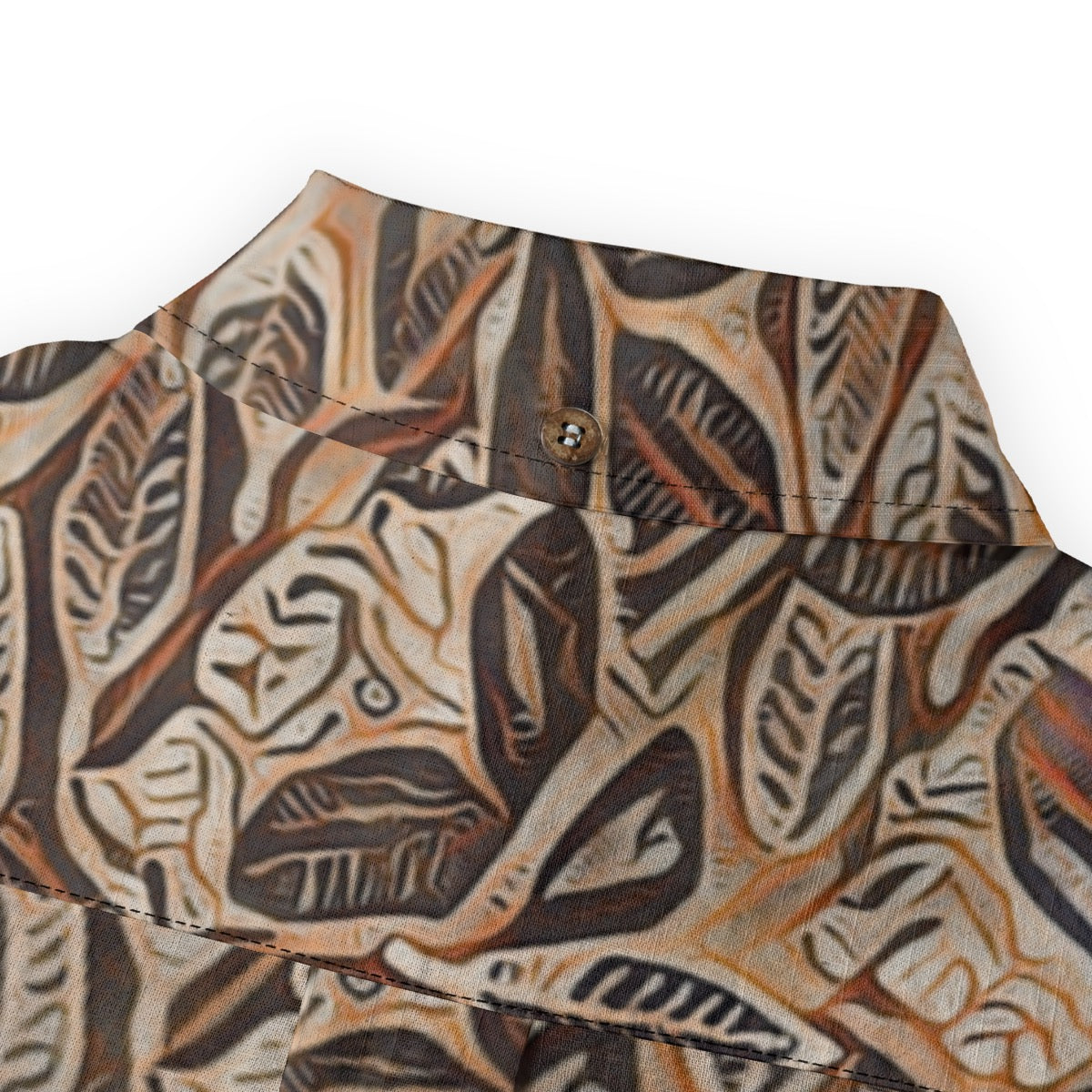 “Rustic Foliage “ Men's Casual Lapel Long Sleeve Shirt|125GSM Cotton