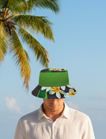 “Frangipani Black” Bucket Hat