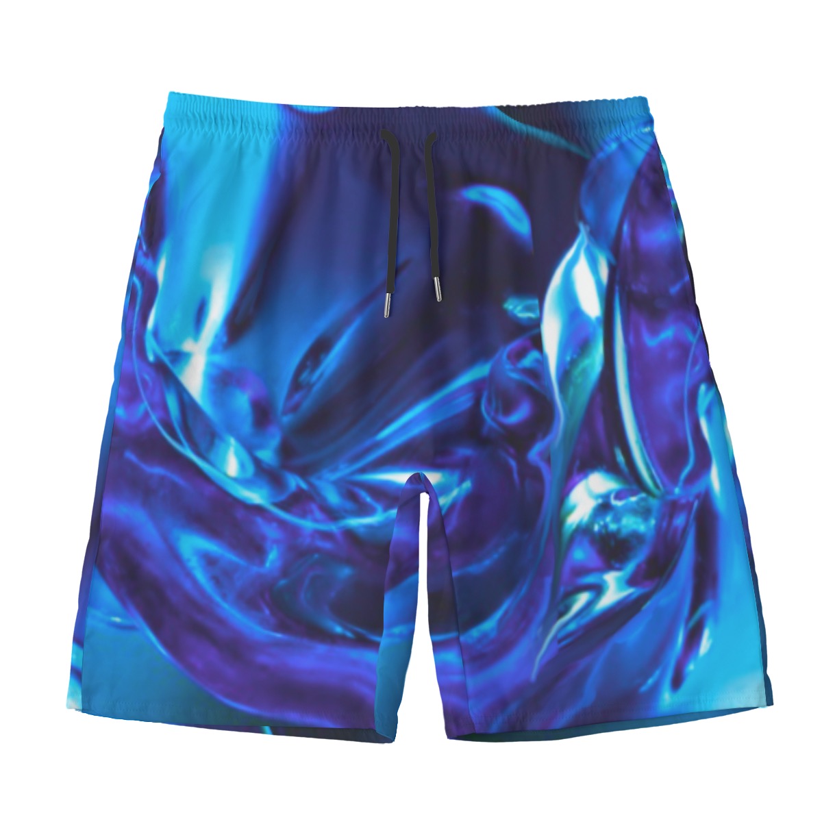 “Blue Glass wave” Men‘s Beach Shorts With Lining