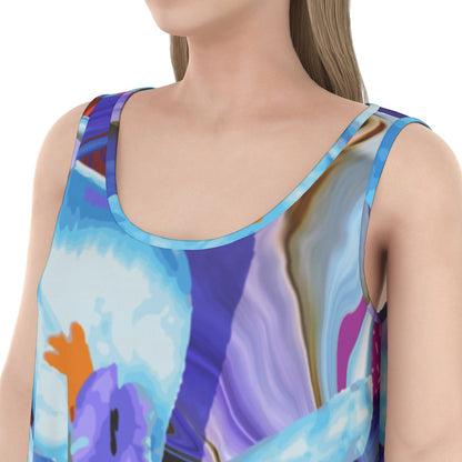 “The Blue Dietes” Women's Dress | 115GSM Rayon