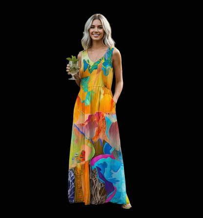“Feliciano” Women’s Sleeveless Maxi Dress
