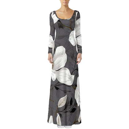 “Magnolia” Women's Velvet Shine Maxi Dress