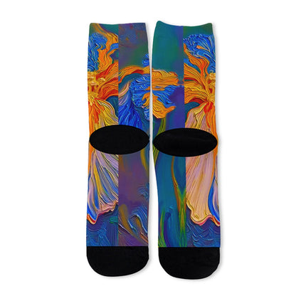 “Iris” Unisex Long Socks