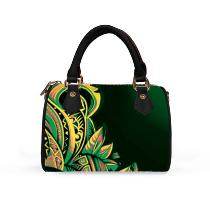 “Nesia” Classic Barrel-Shaped PU Leather Handbag