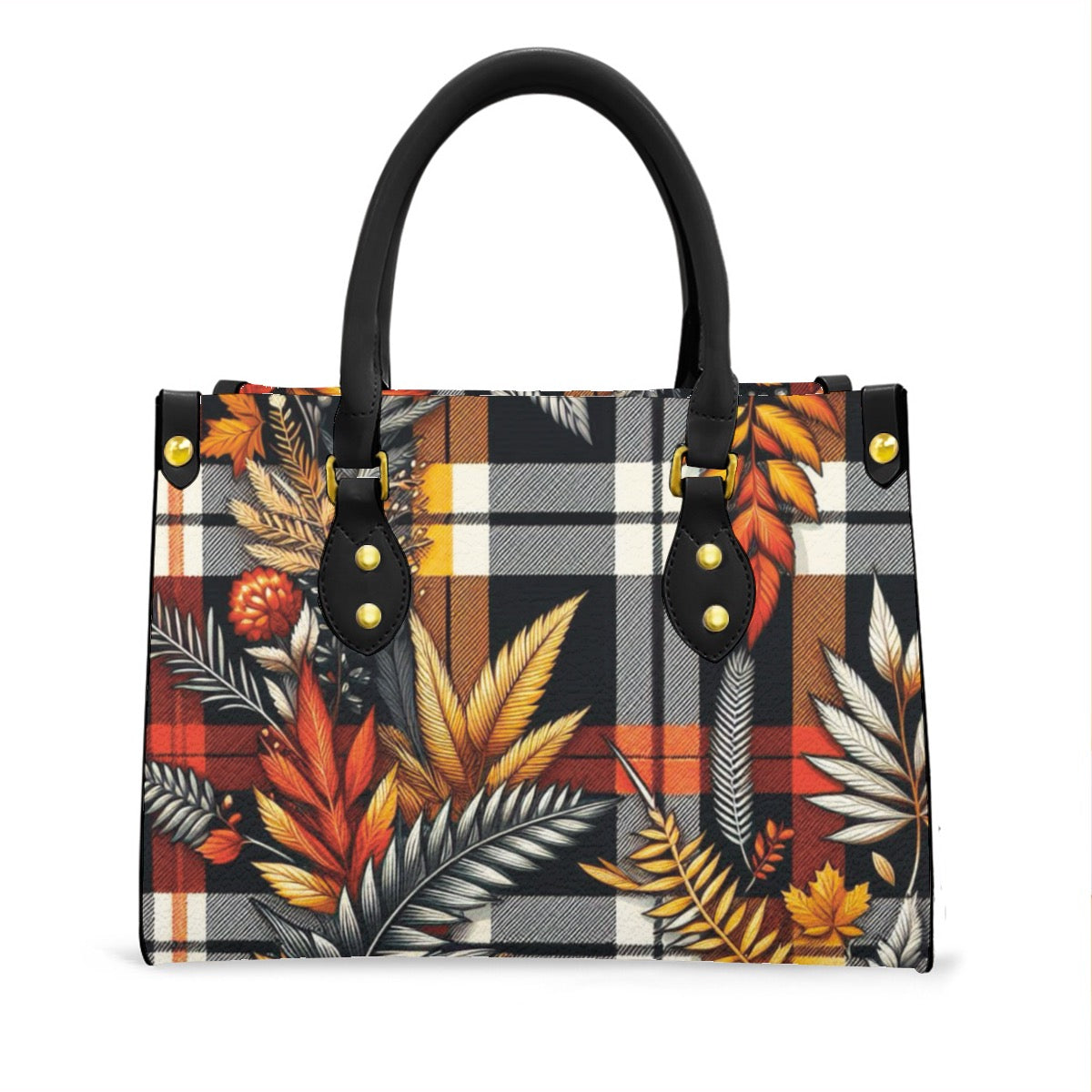 “Tartan 25” Women's Tote Bag With Black Handle