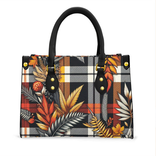 “Tartan 25” Women's Tote Bag With Black Handle