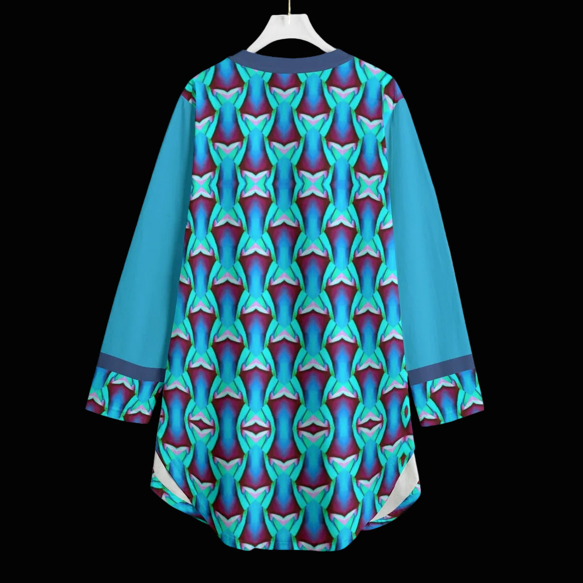 “Aqua Geometrica”  Women's Dress | 180GSM Cotton