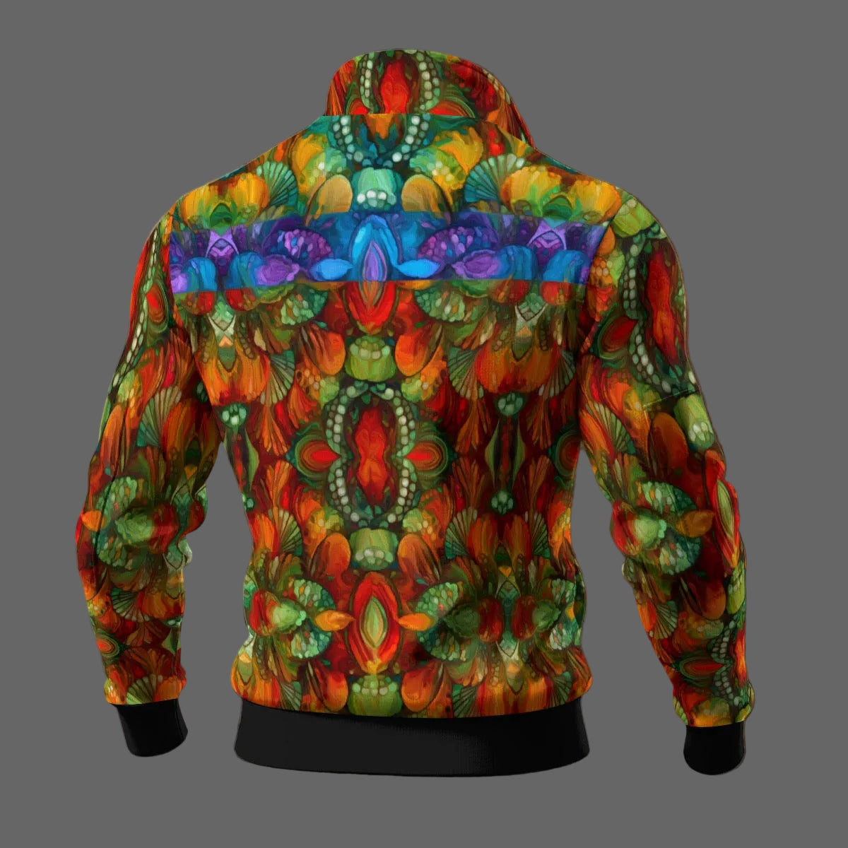 “Botanic Nebula” Men's Thick Knit Fleece Jacket