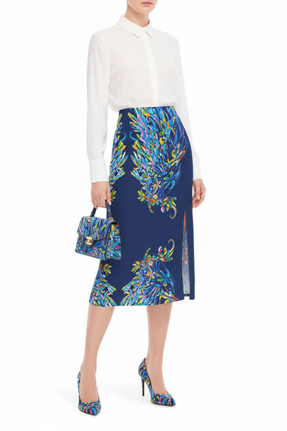 “Florina” Women's High Slit Long Skirt