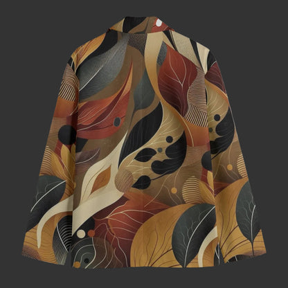 “Tangled Tinder” Men's Casual Flat Lapel Collar Blazer | 245GSM Cotton