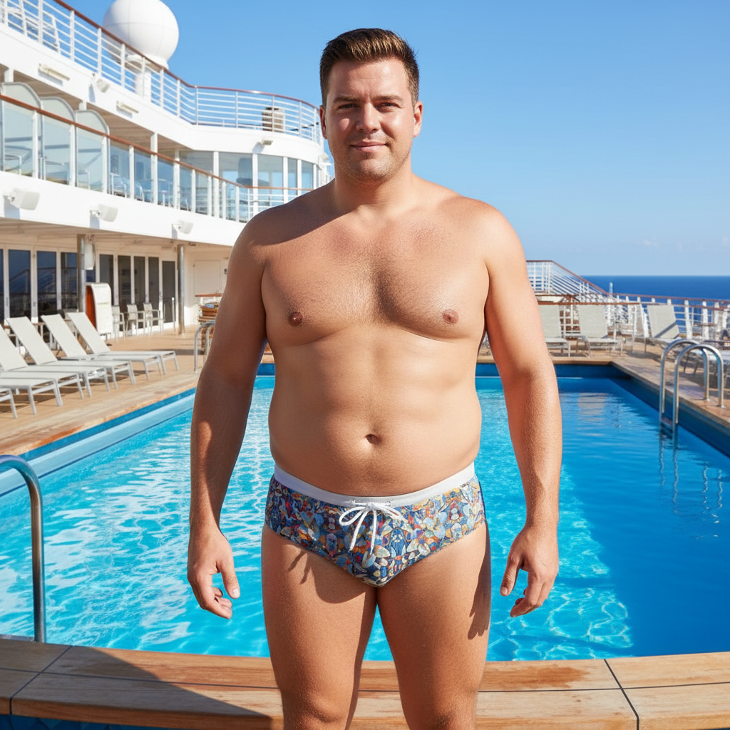 “Chipper” Men'S Drawstring Swim Briefs