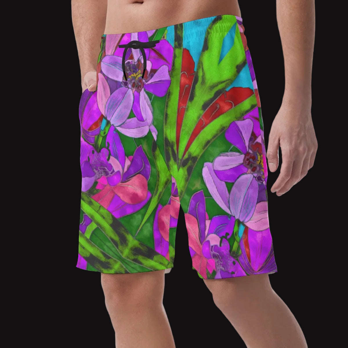 “Floral Flow” Men's Casual Short Pants