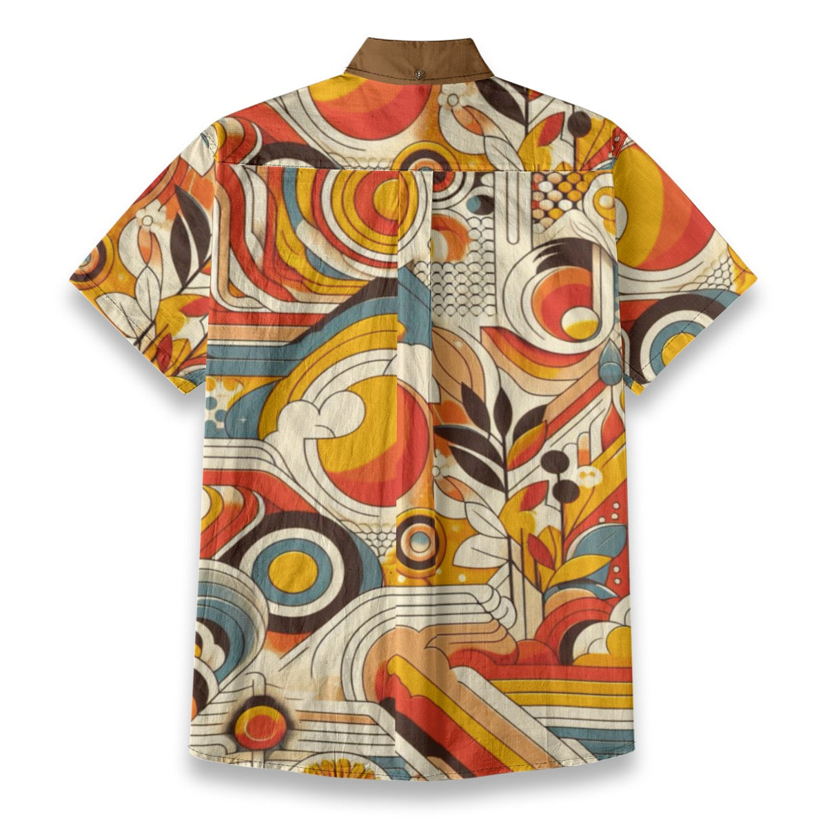 “Retro Geometry” Men's Breathable Cotton Shirt|125GSM