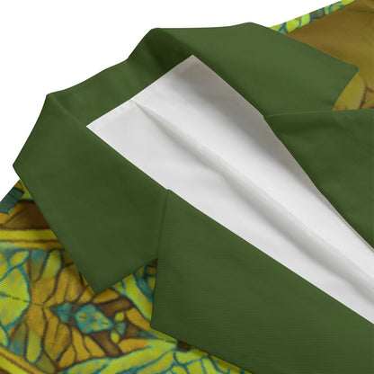“Nephrite”  Casual Flat Lapel Collar Blazer | 245GSM Cotton