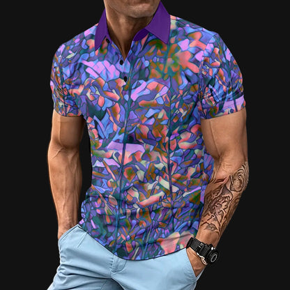 “Amethyst Canopy” Men's Polo Shirt