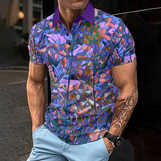 “Amethyst Canopy” Men's Polo Shirt
