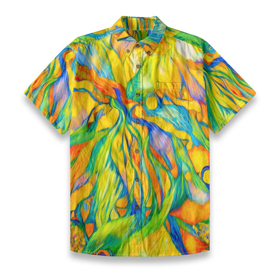 “Iridescence”  Men's Breathable Cotton Shirt|125GSM