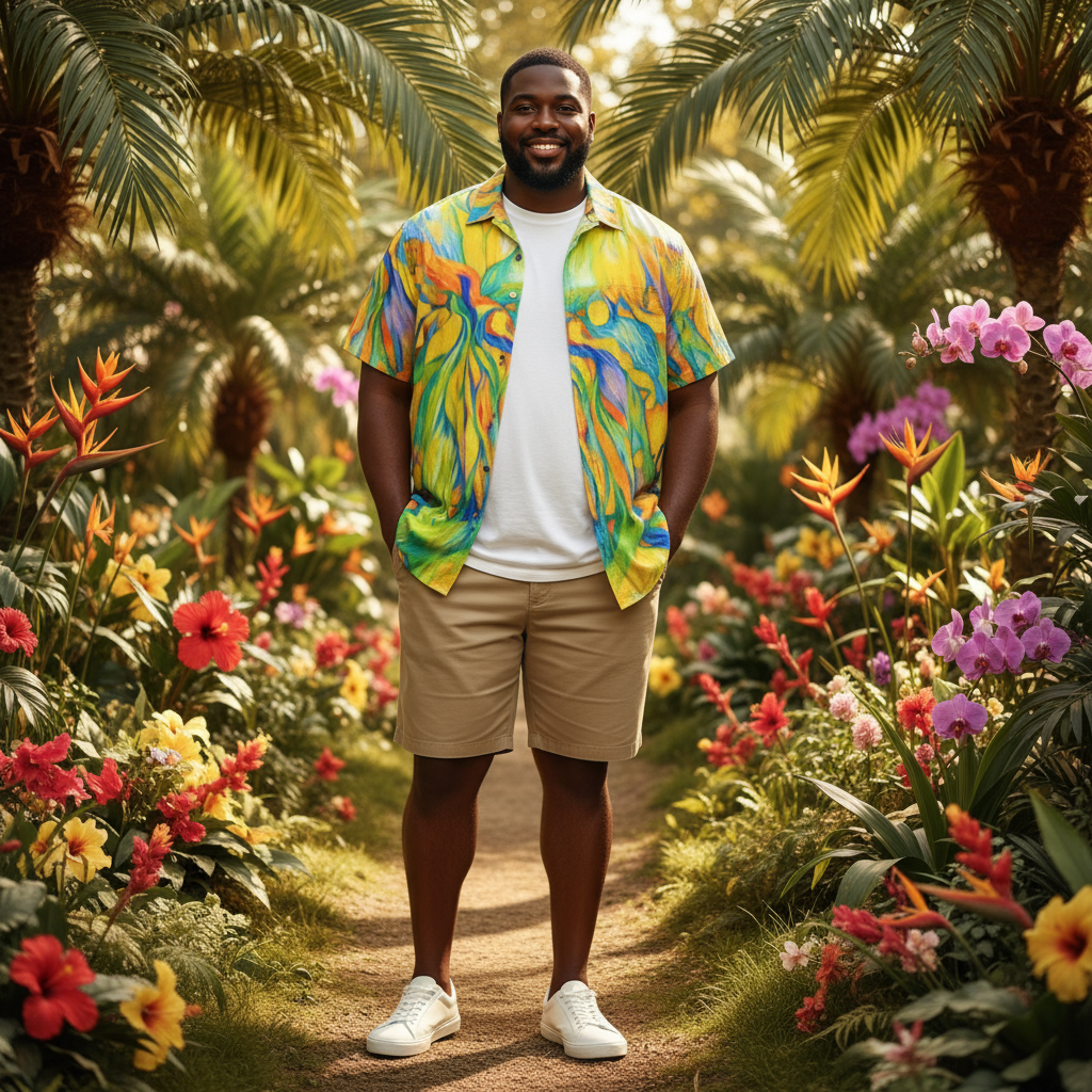 “Iridescence”  Men's Breathable Cotton Shirt|125GSM