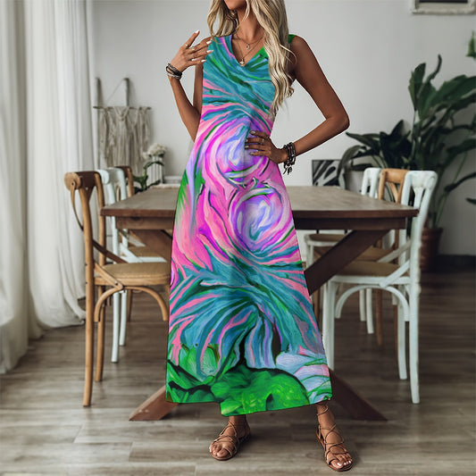 “Noosa”  Women's V-Neck Long Dress