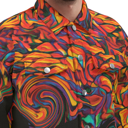 “Inferno” Unisex Lapel Jacket | 245GSM Cotton