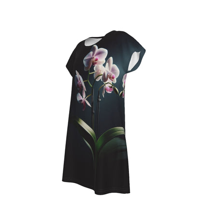 “Phalaenopsis Orchid” Women's Short Sleeve Dress
