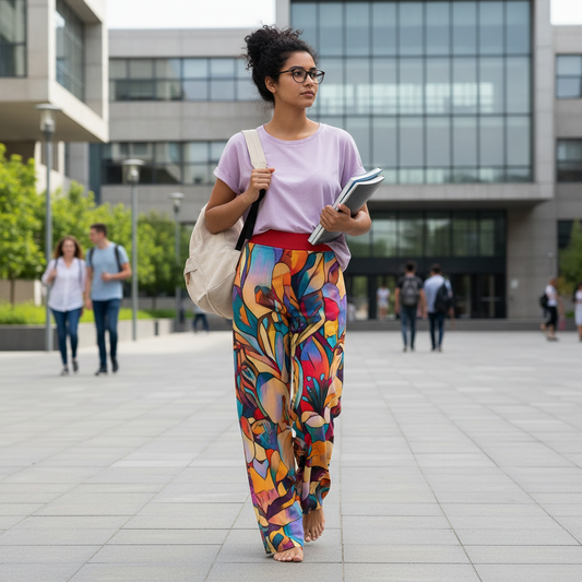 “Sensori” Women's High Waist Wide Leg Trousers