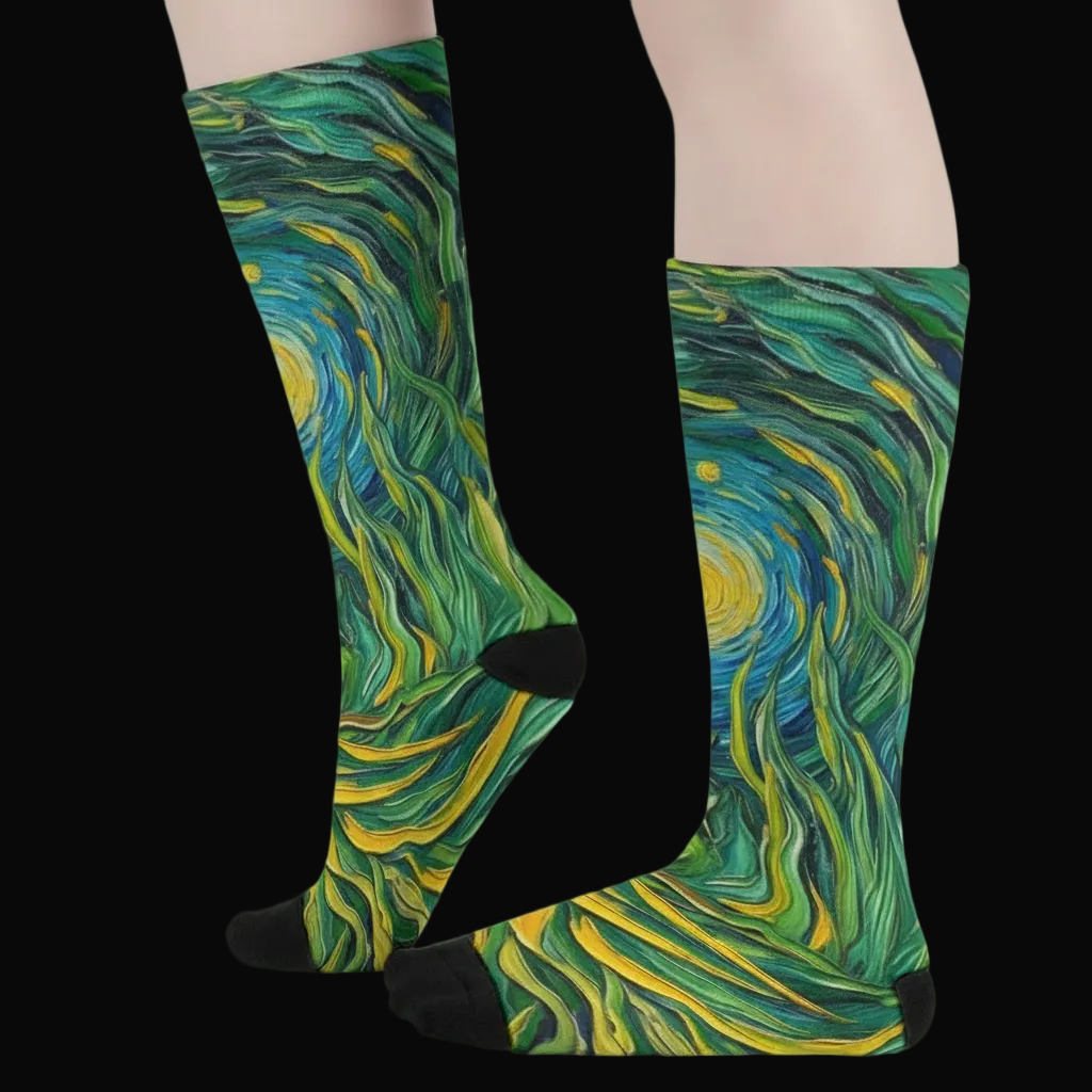 “Vincent Through the Seagrass” Unisex Long Socks