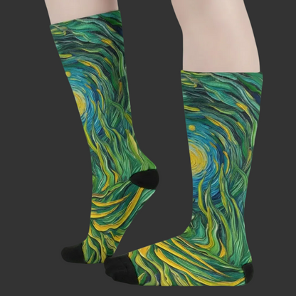 “Vincent Through the Seagrass” Unisex Long Socks
