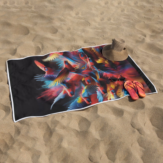 “Rosella Rush” Rectangular Beach Towel