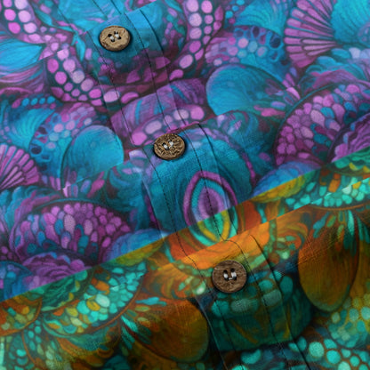 “Jewel Cascade” Men's Breathable Cotton Shirt|125GSM
