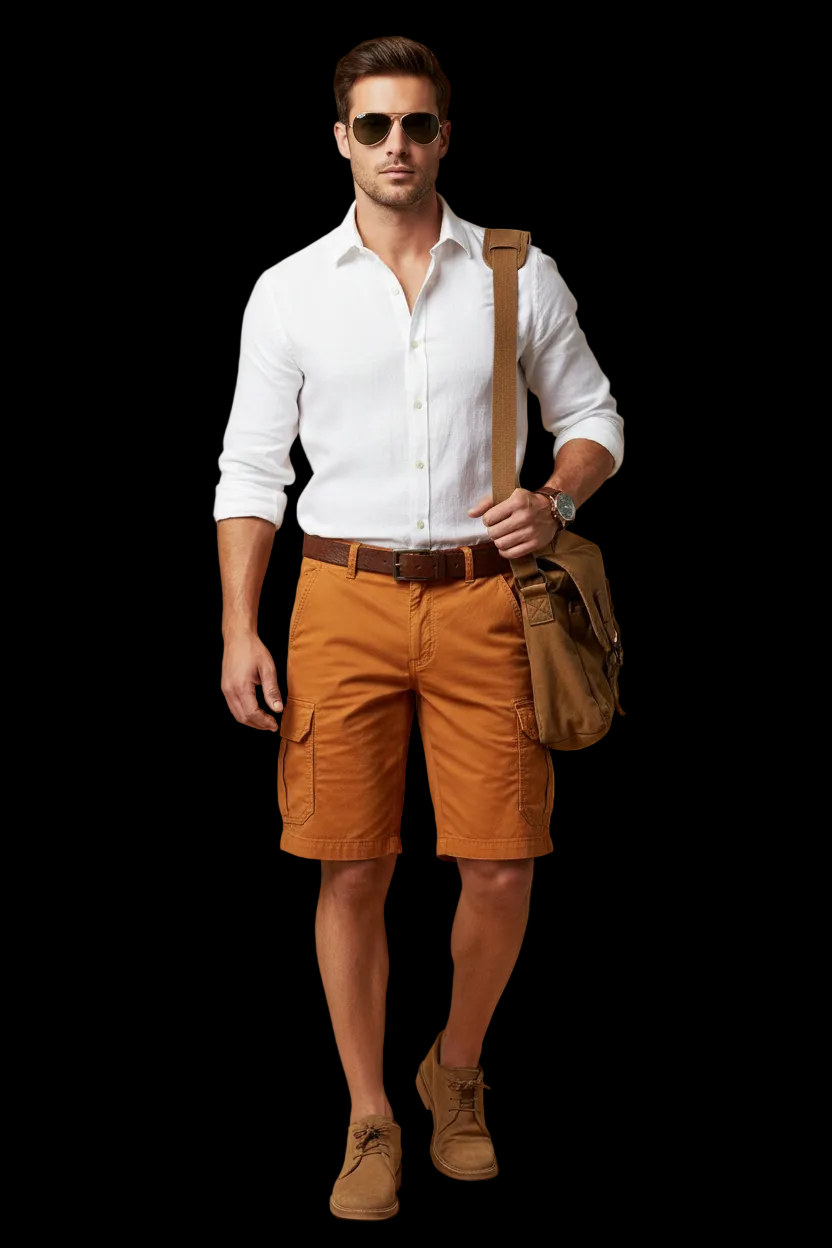 “Tangerine” Men's Cargo Shorts