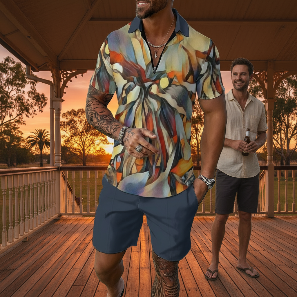 “Outback Hues” Men's Polo Sportswear Set