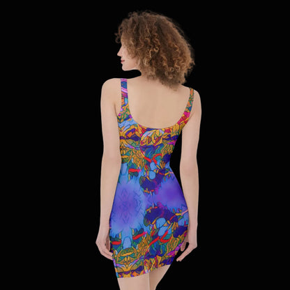 “Cerulean Spectrum” Women's Bodycon Dress