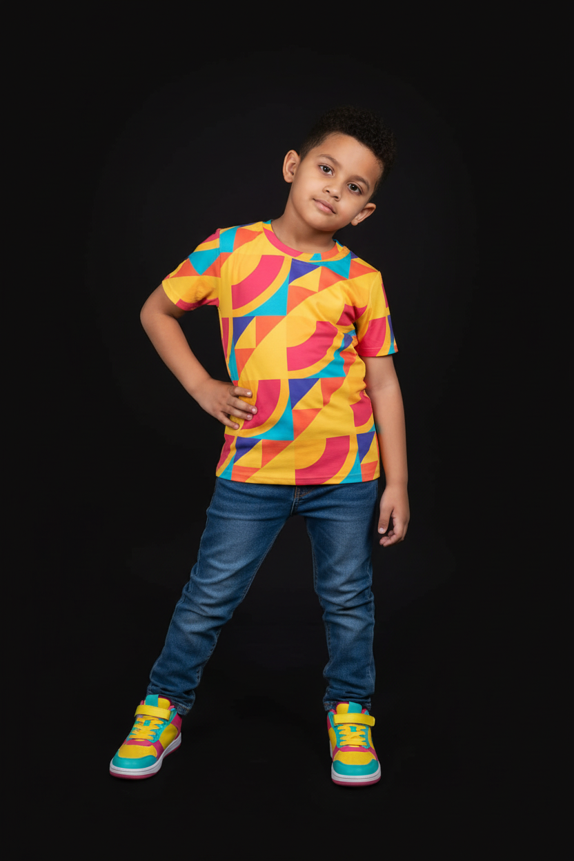 “Bold Primaries” Children's Short-Sleeve T-Shirt | 180GSM Cotton