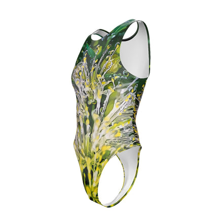 “White Bottlebrush” Women's Tank Bodysuit