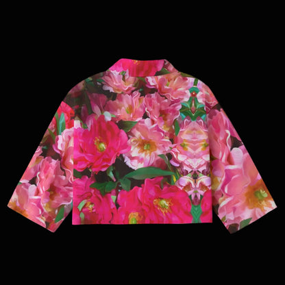 “Summer Blush” Women's Cropped Jacket | 245GSM Cotton