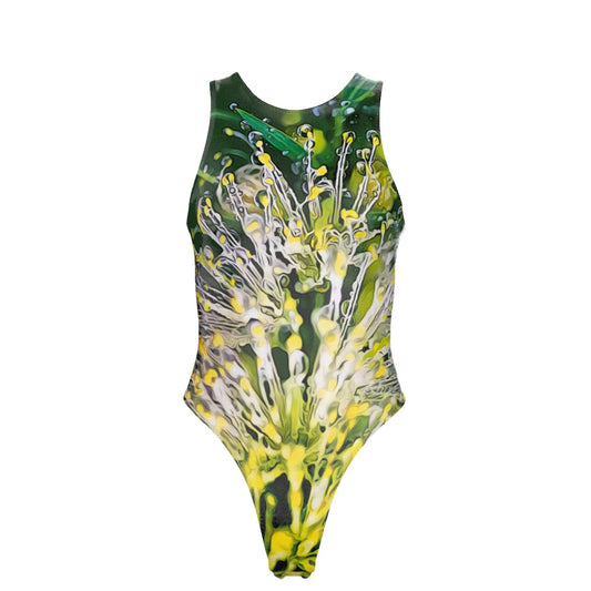 “White Bottlebrush” Women's Tank Bodysuit