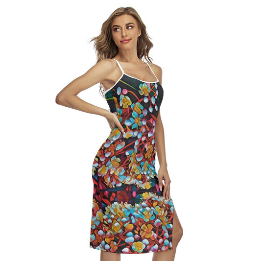 “Photinia” Women's Back Cross Cami Dress