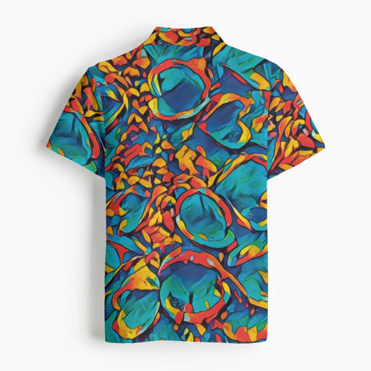 All-Over Print Men's Polo Collar Jersey