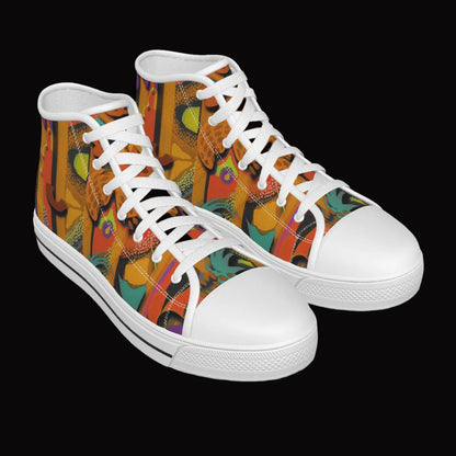 “Labyrinth Mustard” Kid's Canvas Shoes