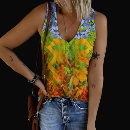 “Springtime” Women's Button Vest