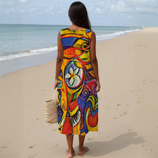 ‘Sassy” Women's Sleeveless Dress|125GSM Slub Cotton