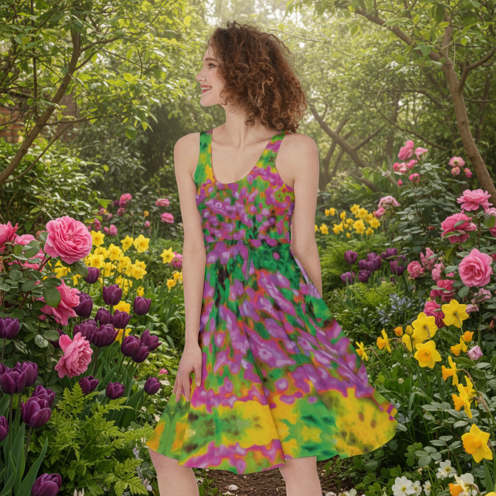 “Festival” Women's Sleeveless Dress