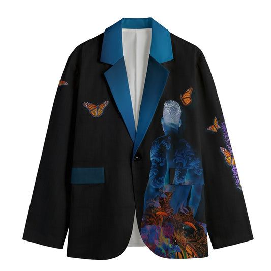 “Monarch” Men's Casual Flat Lapel Collar Blazer | 245GSM Cotton