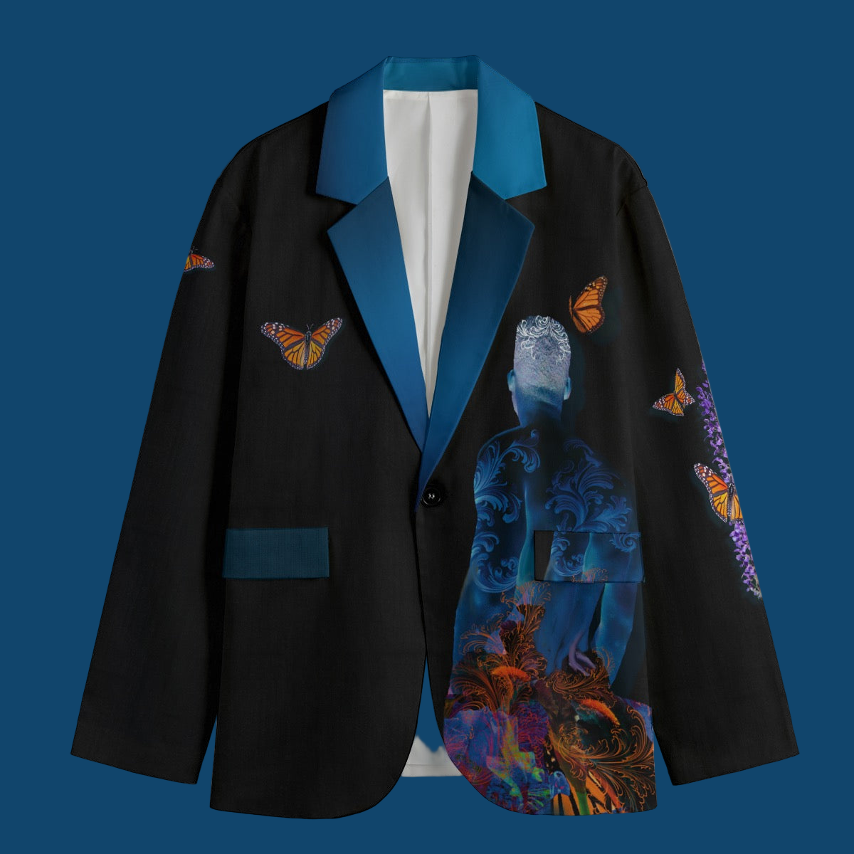 “Monarch” Men's Casual Flat Lapel Collar Blazer | 245GSM Cotton