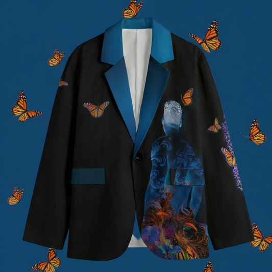 “Monarch” Men's Casual Flat Lapel Collar Blazer | 245GSM Cotton