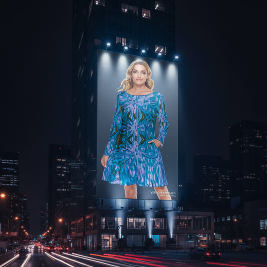 “Evening Paperbark”  Women's Crew Neck Dress