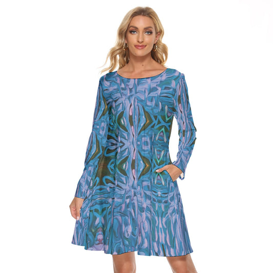 “Evening Paperbark”  Women's Crew Neck Dress