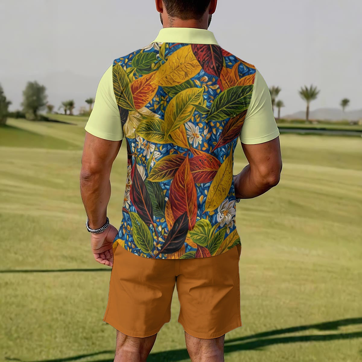 “Botanical Rhapsody” Men's Polo Sportswear Set